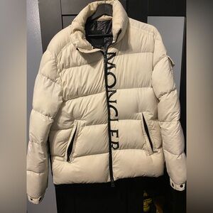 Moncler Beige Puffer Jacket for Men